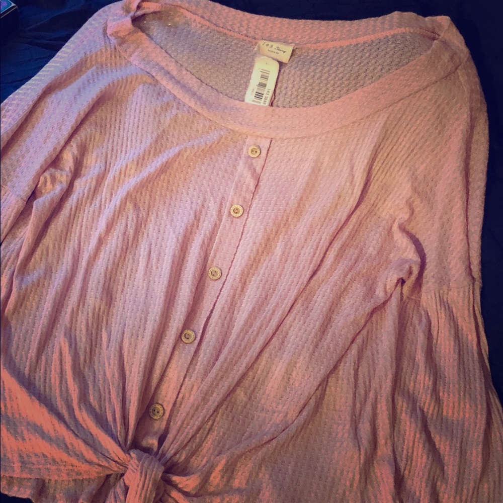 Baby Pink Lightweight Tie Top.